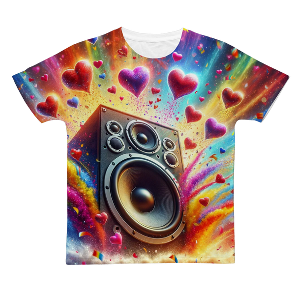 I Heart Music Classic Sublimation Adult T-Shirt