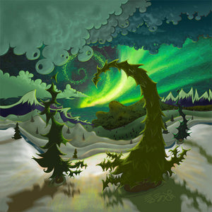 My First NFT!  Dream Landscapes - Aurora Green