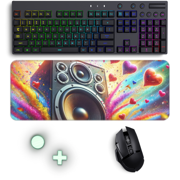 I Heart Music Gaming Mouse Pad
