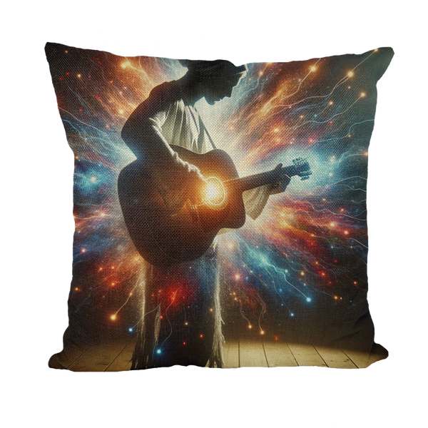 Acoustic Awesome by EBENLO Throw Pillows